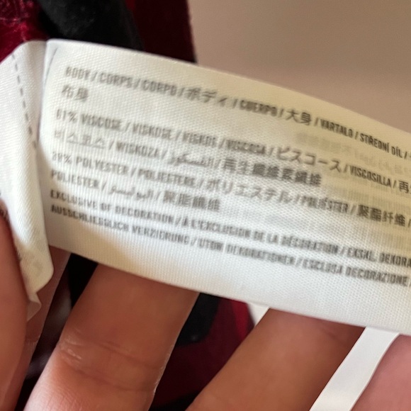 ABERCROMBIE RED and BLACK PLAID SHIRT - Picture 10 of 10